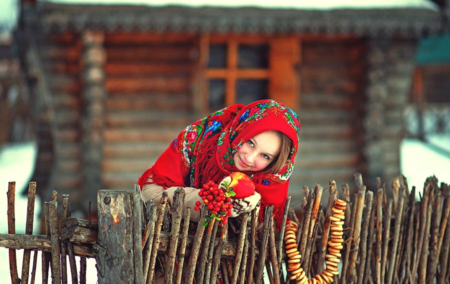 Sexy girl Women in Slavic costumes in Jiangmen